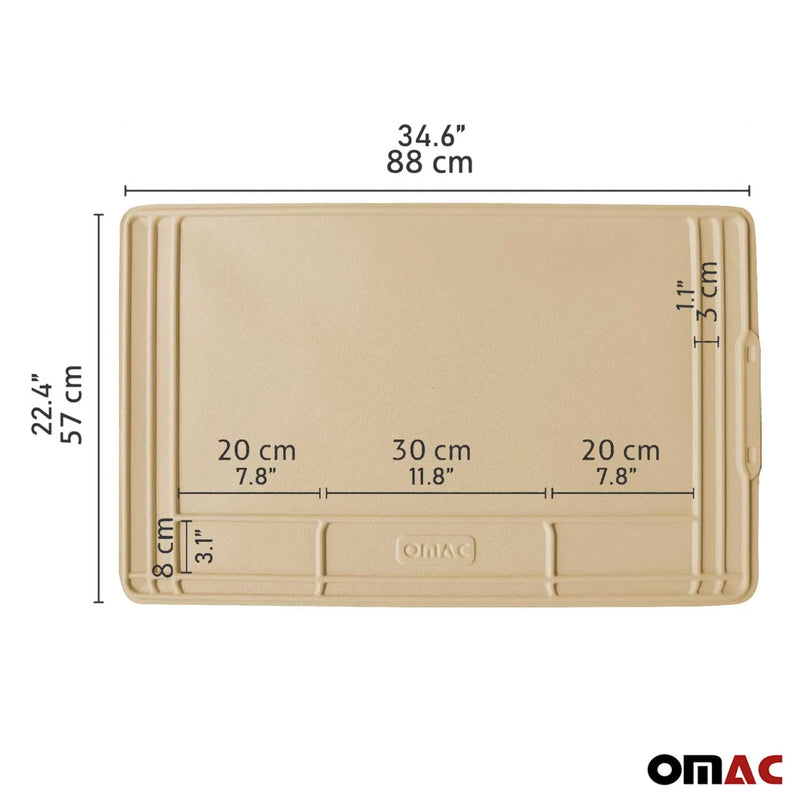 High Quality Beige Under The Sink Cabinet Protection Mat Waterproof Raised Edge