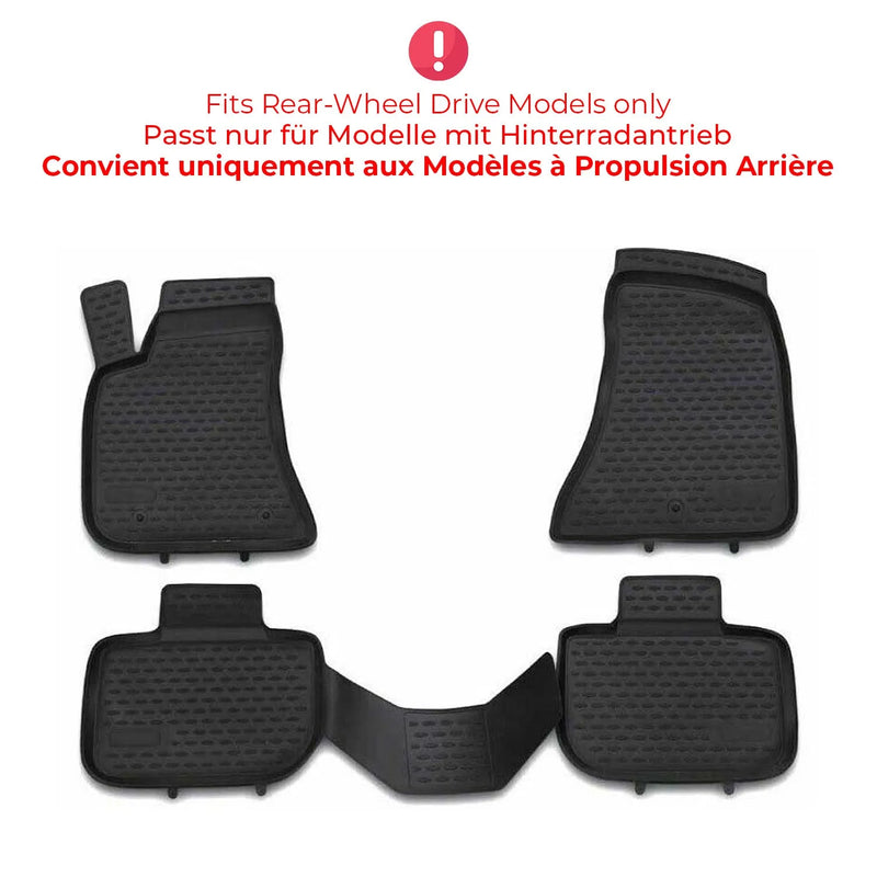 2011-2021 Dodge Charger RWD Floor Mats Liners Full Set All Weather Black