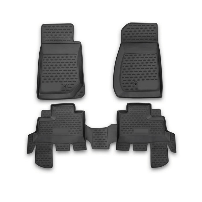 OMAC Floor Mats Liner for Jeep Wrangler 2007-2013 Unlimited TPE All-Weather 4x