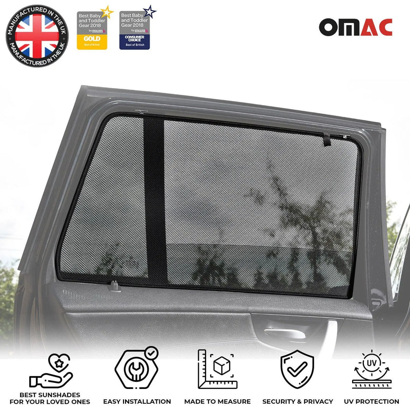 Side Window Curtain Mesh UV Block Sun Shade for BMW X3 E83 2004-2010 Black 2Pcs