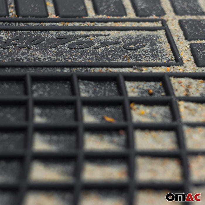 OMAC Floor Mats Liner for Nissan Leaf 2011-2017 Black Rubber All-Weather 4 Pcs