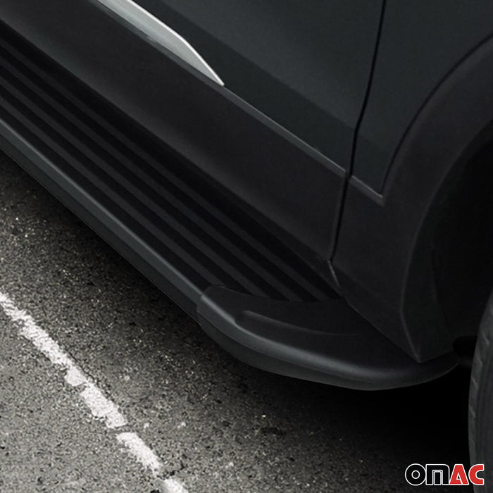 Running Boards Side Step Nerf Bars for Fiat 500L 2014-2020 Black 2Pcs