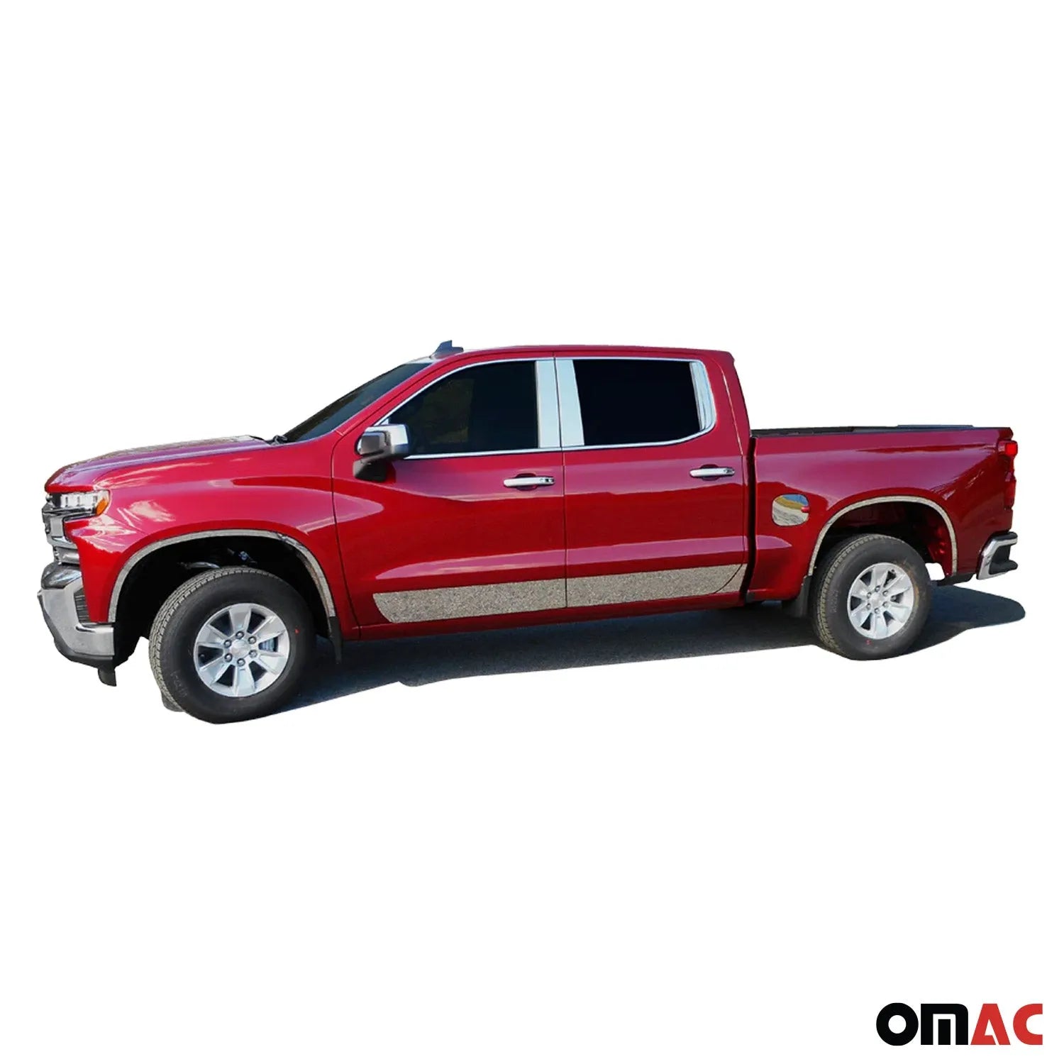 2019-2025 Chevrolet Silverado Stainless Steel Window Trim 22 Pcs