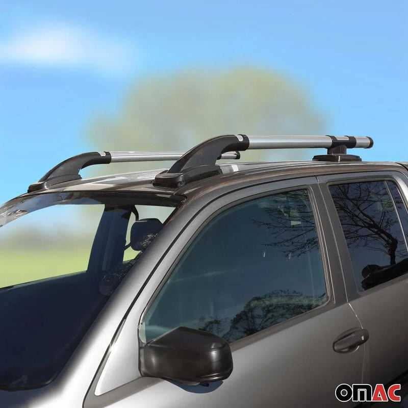 Top Roof Rack Side Rails for Nissan Frontier 2005-2021 Aluminium Silver 4Pcs - OMAC USA