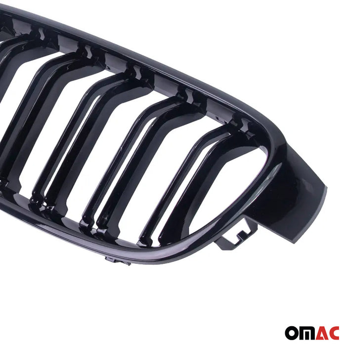 For BMW 4 Series F32 F33 F36 M4 2013-2017 Front Kidney Grille Gloss Black