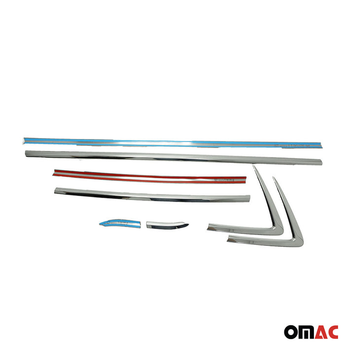 Window Molding Trim Streamer for Opel Mokka 2012-2016 Stainless Steel Silver 8x
