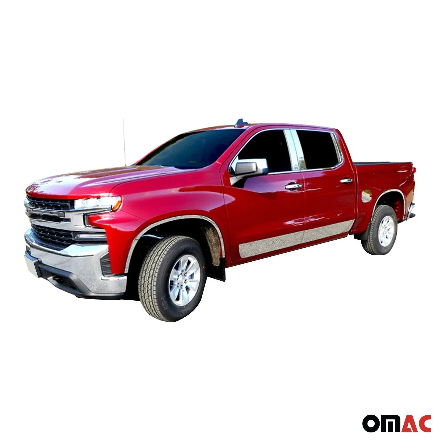 2019-2025 Chevrolet Silverado Stainless Steel Window Trim 12 Pcs