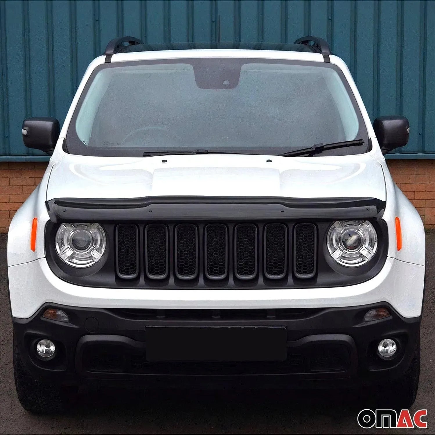 Front Bug Shield Hood Deflector Guard for Jeep Renegade 2015-2018 Blac