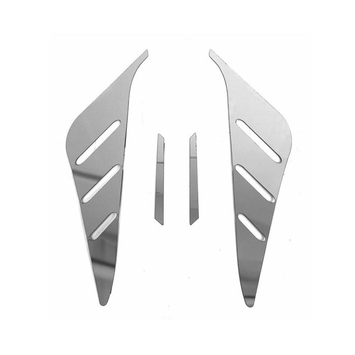 Trunk Wing Side Trim for Hyundai Kona 2018-2023 Silver Steel 4 Pcs
