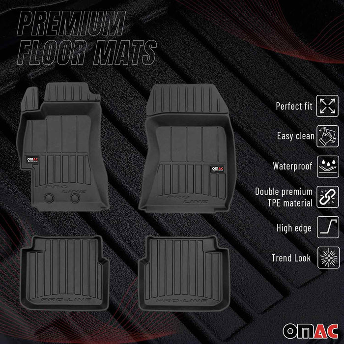OMAC Premium Floor Mats for Subaru Impreza WRX WRX 2008-2011 All-Weather 4Pcs