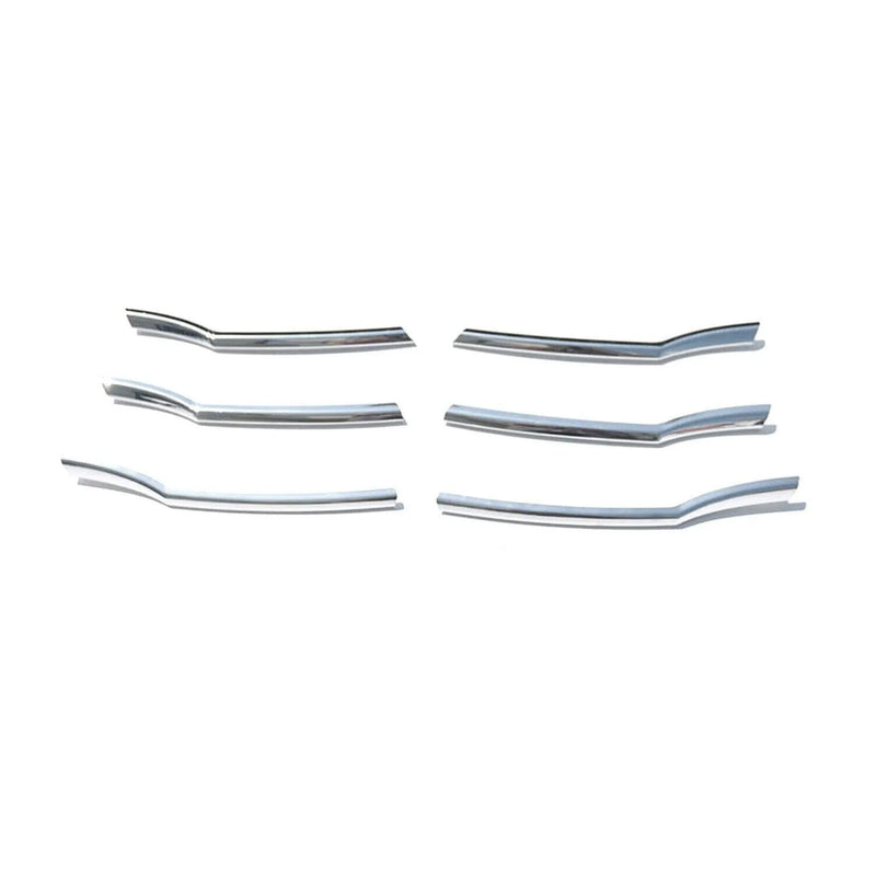 2008-2011 Honda Accord Sedan Front Bumper Grill Trim Molding Silver 6 Pcs