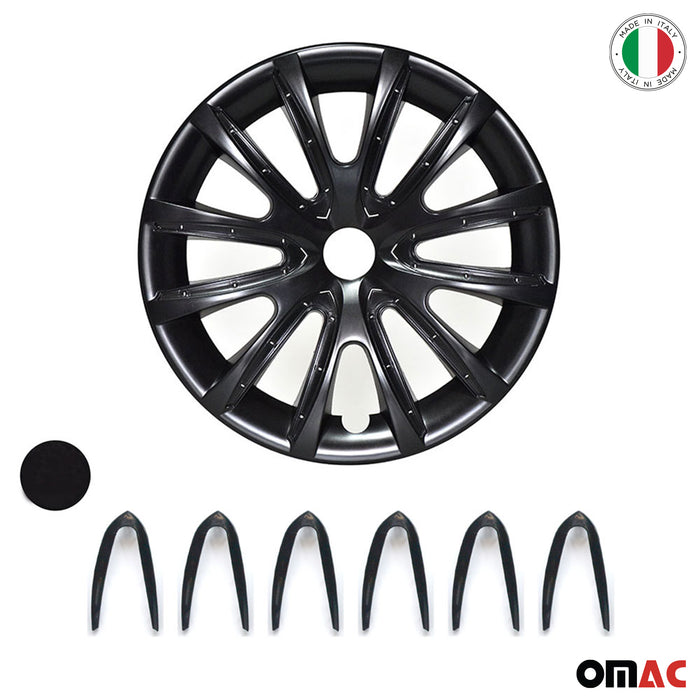 16" Wheel Covers Hubcaps for Kia Sportage Black Gloss