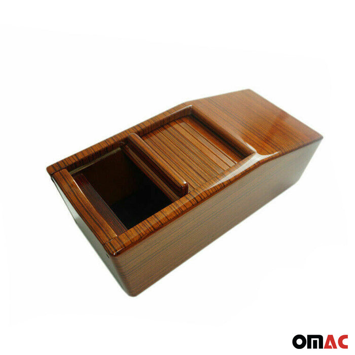Console Cassette Storage Box For MB S Class W126 1979-1991 Center Zebrano Wood