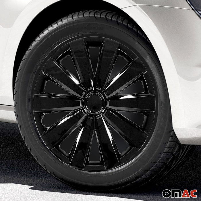 16" Wheel Covers Hubcaps 4Pcs for Alfa Romeo Black