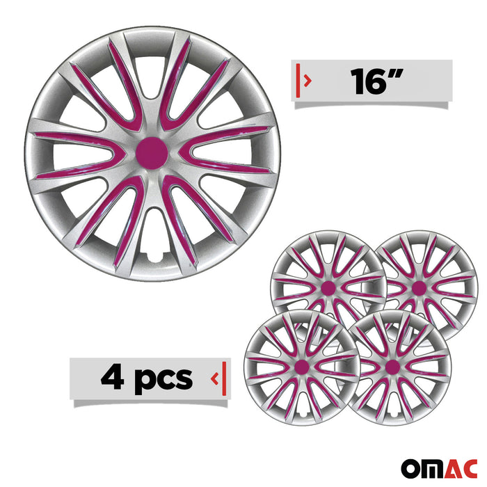 16" Wheel Covers Hubcaps for Jeep Compass Grey Violet Gloss