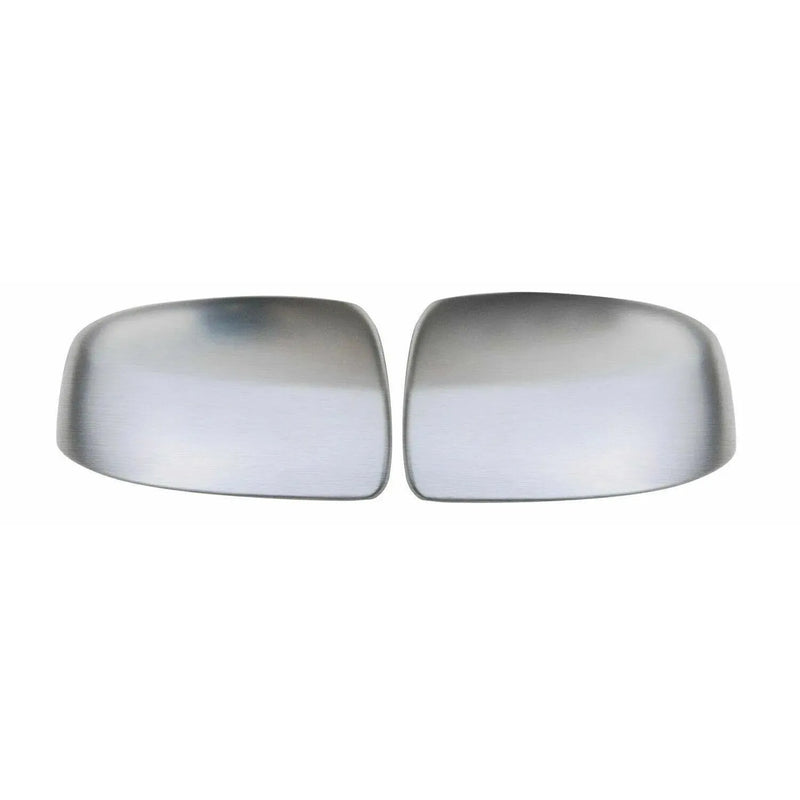 Side Mirror Cover Caps Fits Smart ForTwo 2007-2015 Brushed Steel Silver 2 Pcs - OMAC USA