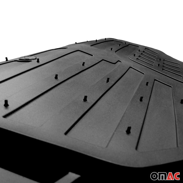 Trimmable Floor Mats Liner Waterproof for Mercedes E Class Rubber Black 4Pcs