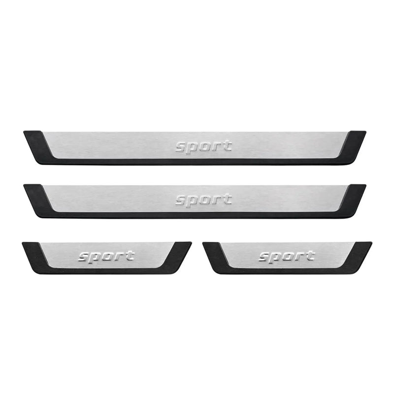 Ford Fiesta Fusion Door Sill Scuff Plate Scratch Protector Sport Brushed Steel 4Pcs