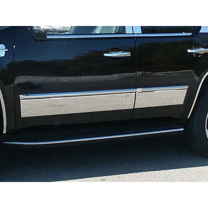 Stainless Rocker Panel Trim 4Pc Fits 2007-2014 Cadillac Escalade ESV