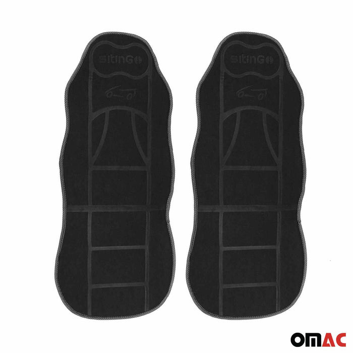 Car Seat Protector Cushion Cover Mat Pad Black for Mercedes Fabric Black 2Pcs