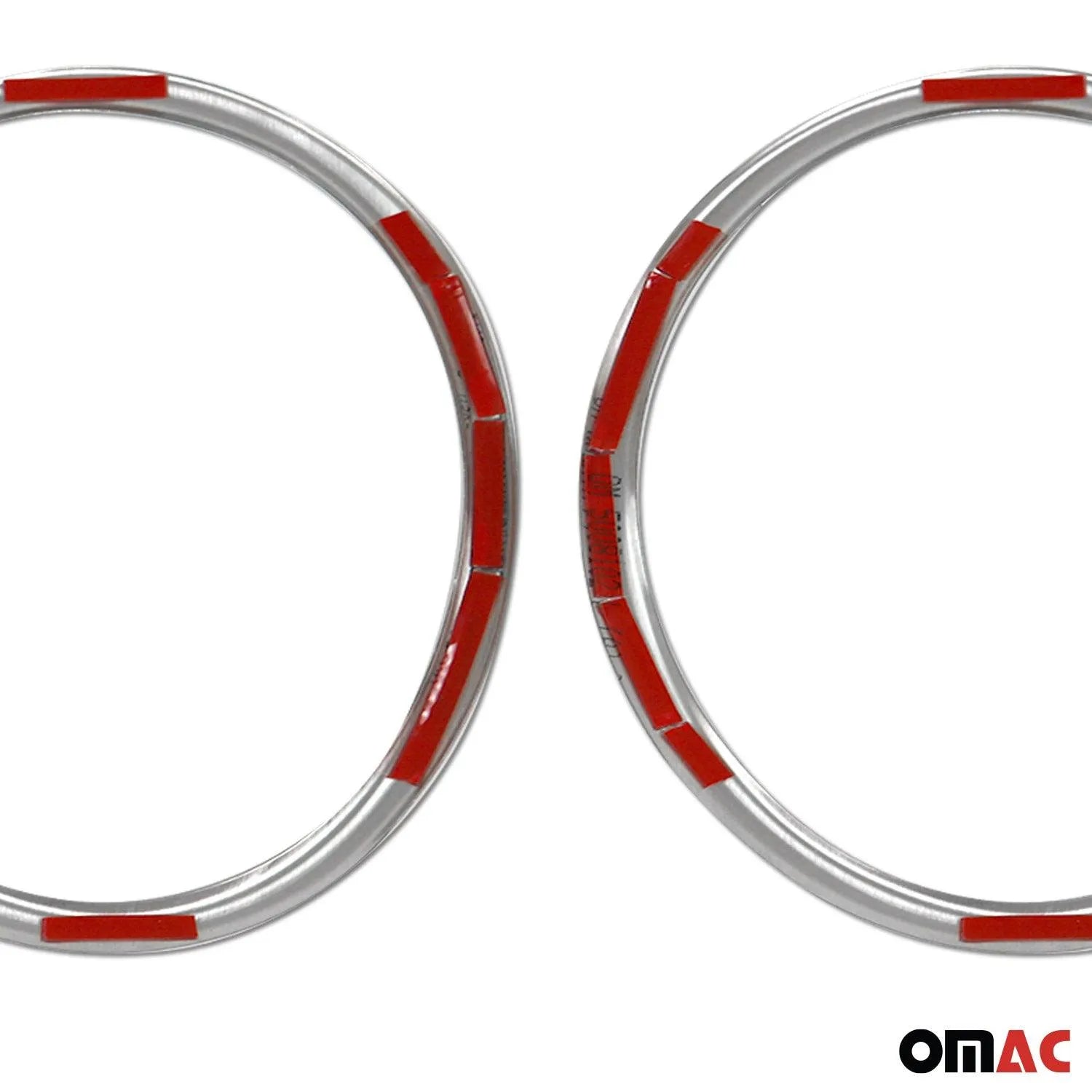 2007-2015 Smart ForTwo Radio Button Switch Seal Washer Trim Stainless Steel 2 Pcs