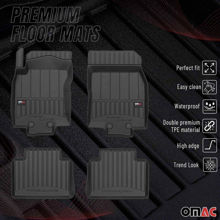 OMAC Premium Floor Mats for Nissan Rogue 2014-2020 All-Weather Heavy Duty 4x