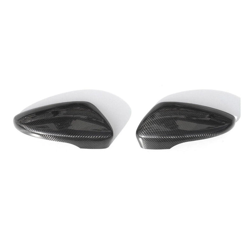 Side Mirror Cover Caps Fits VW Beetle 2012-2019 Carbon Fiber Black 2 Pcs - OMAC USA