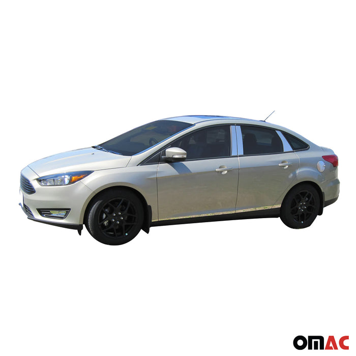 OMAC Stainless Steel Rear Bumper Accent 1Pc Fits 2015-2018 Ford Focus
