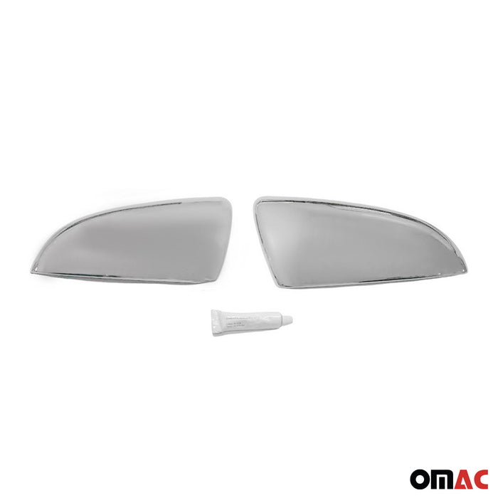 Side Mirror Cover Caps Fits Kia Forte 2014-2018 Steel Silver 2 Pcs