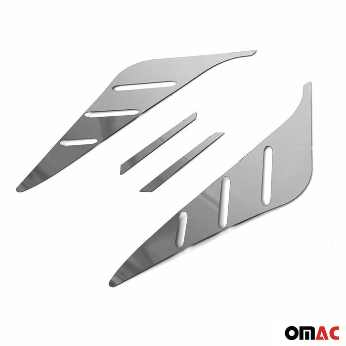 Trunk Wing Side Trim for Hyundai Kona 2018-2023 Silver Steel 4 Pcs