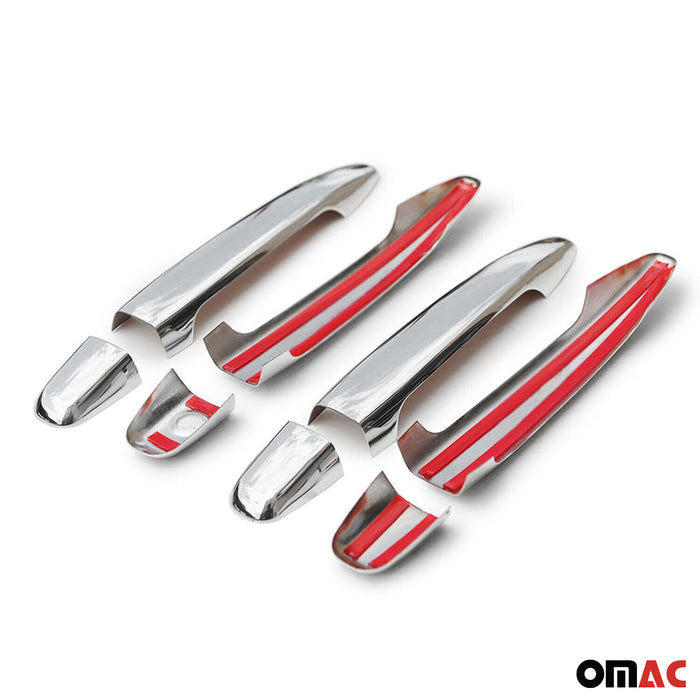 Car Door Handle Cover Protector for Toyota Camry Steel Chrome 8 Pcs