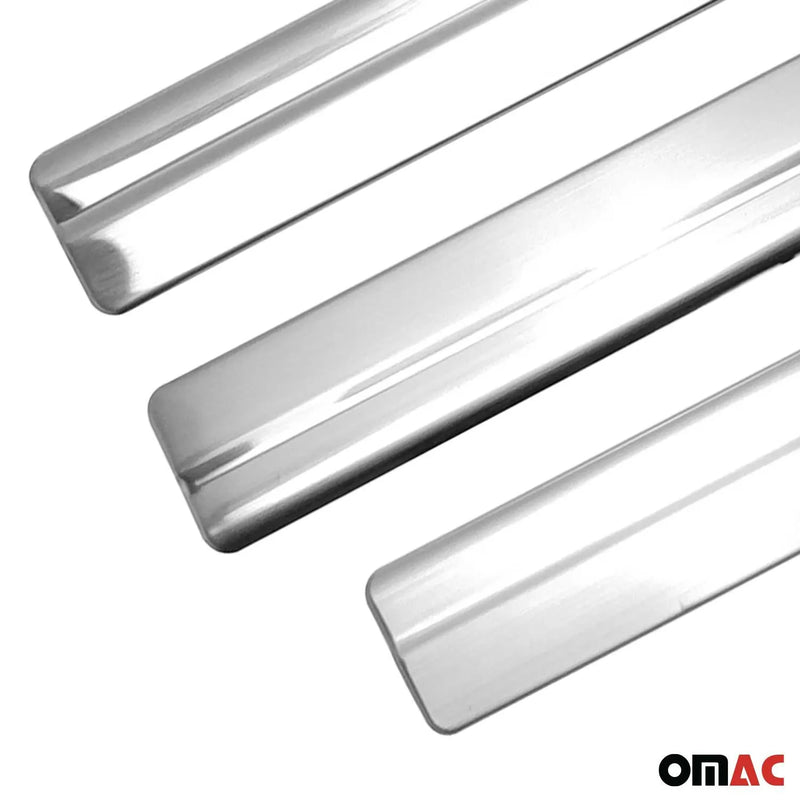 Door Sill Scuff Plate Scratch Protector for Ford Focus 2012-2018 Steel Silver - OMAC USA