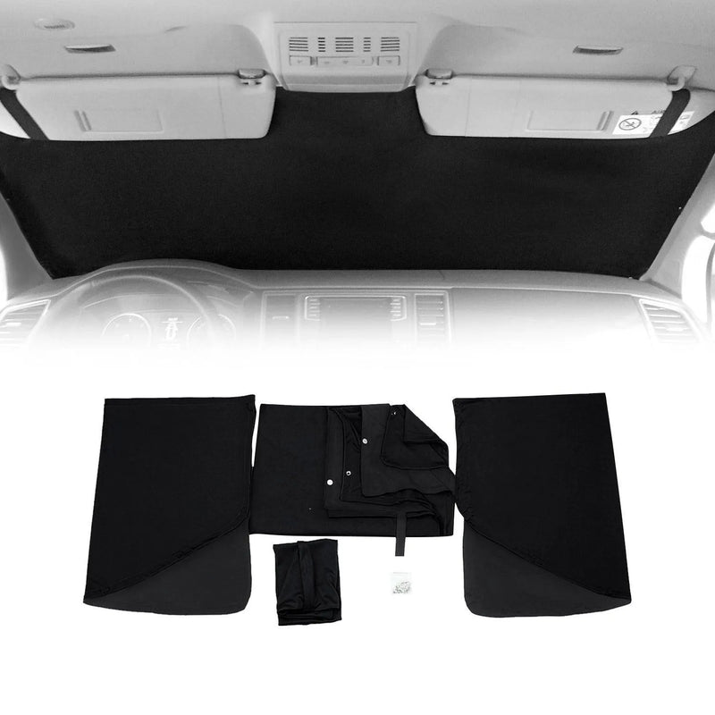 2015-2024 Ford Transit Magnetic Window Curtains UV Protection Black 3 Pcs