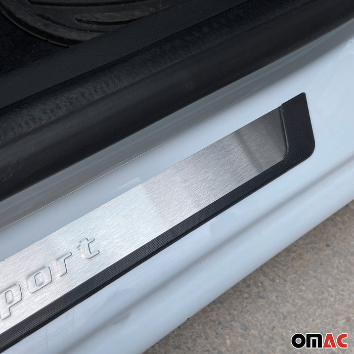 Door Sill Scuff Plate Scratch Protector for Subaru Impreza Sport Steel Silver 2x
