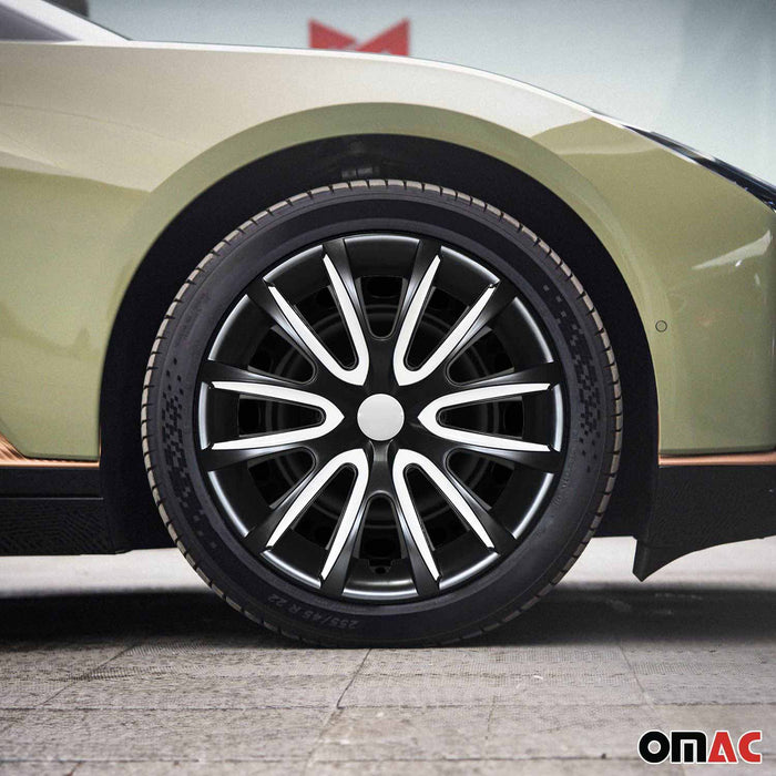 16" Wheel Covers Hubcaps for Toyota 4Runner Black White Gloss