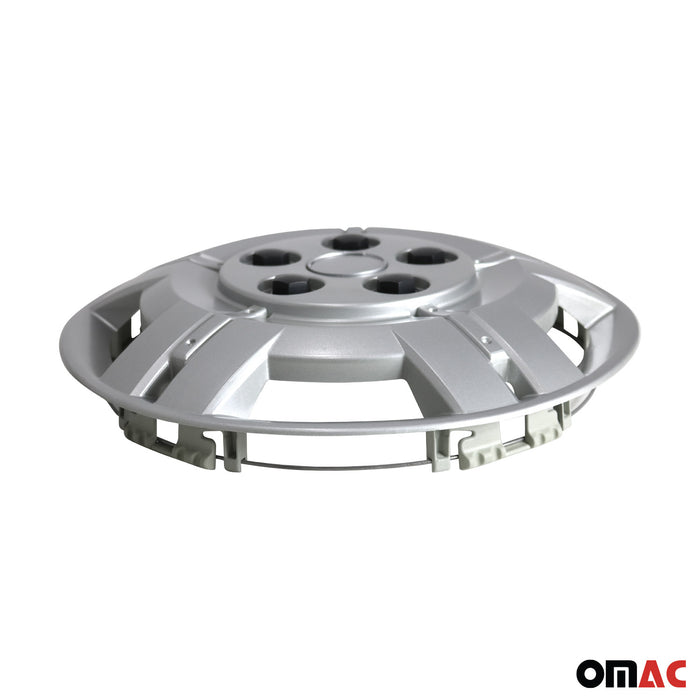 16" Wheel Rim Cover Guard Hub Caps Durable Snap On ABS Accessories Silver 4 Pcs