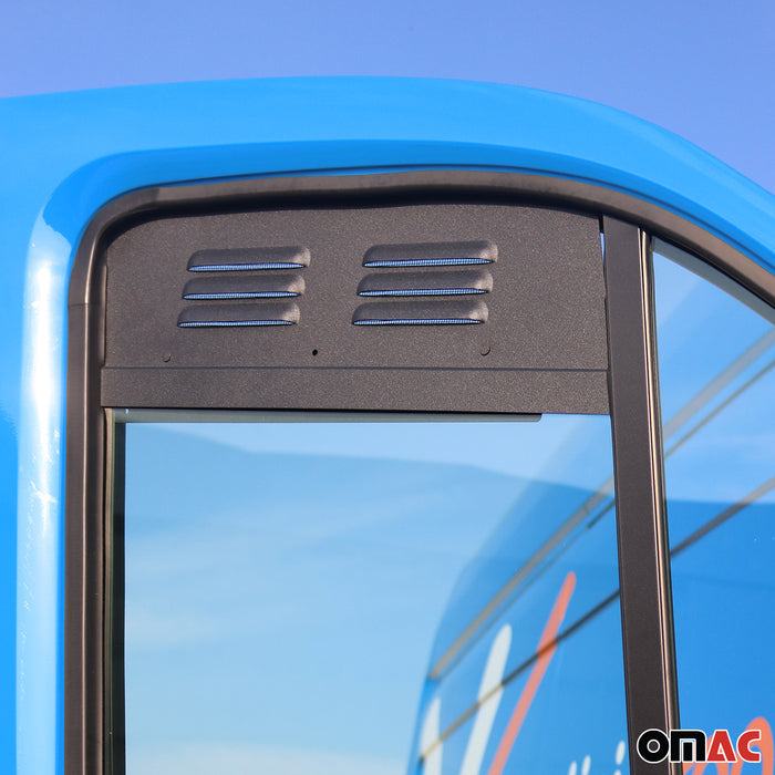 Car Ventilation Window Air Vent  for Ford Transit 2015-2024 Aluminium Black 2Pcs