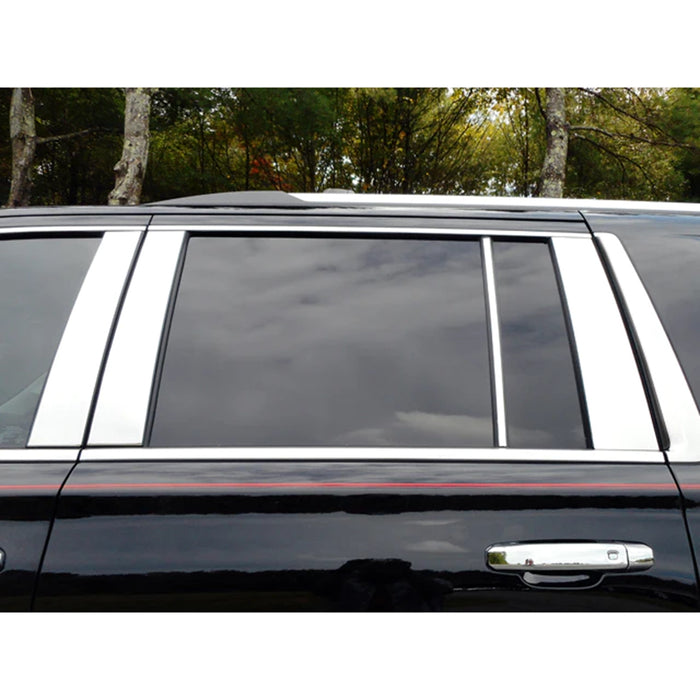 Stainless Steel Pillar Trim 8Pc For 2015-2020 Cadillac Escalade