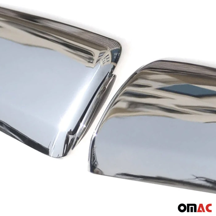 Side Mirror Cover Caps Fits Mitsubishi Lancer 2008-2017 Steel Silver 2 Pcs