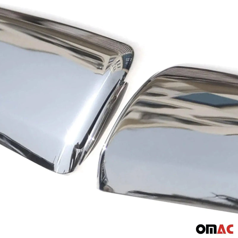 2008-2017 Mitsubishi Lancer Side Mirror Cover Caps Steel Silver 2 Pcs