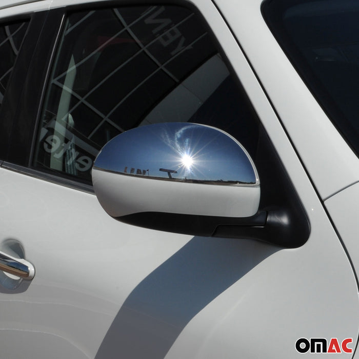 Side Mirror Cover Caps Fits Nissan Juke 2011-2014 Steel Silver 2 Pcs