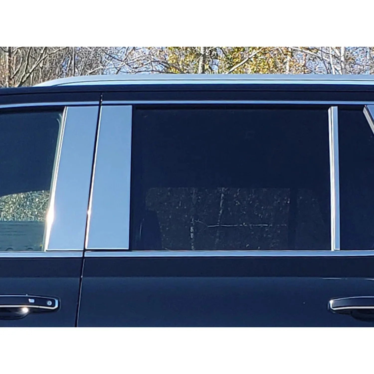 2021-2025 Chevrolet Tahoe Stainless Steel Pillar Trim 6 Pcs