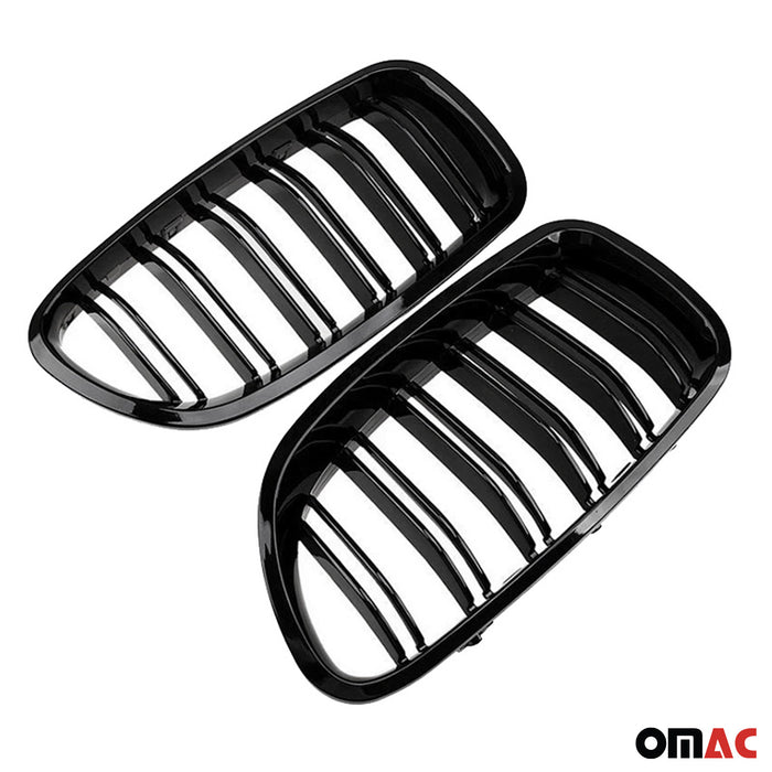 For BMW 5 Series F10 F11 M5 2010-2016 Front Kidney Grille M5 Style Gloss Black