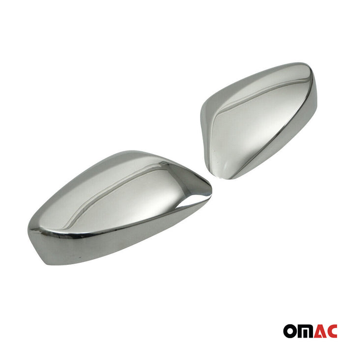 Side Mirror Cover Caps Fits Hyundai Veloster 2012-2017 Steel Silver 2 Pcs