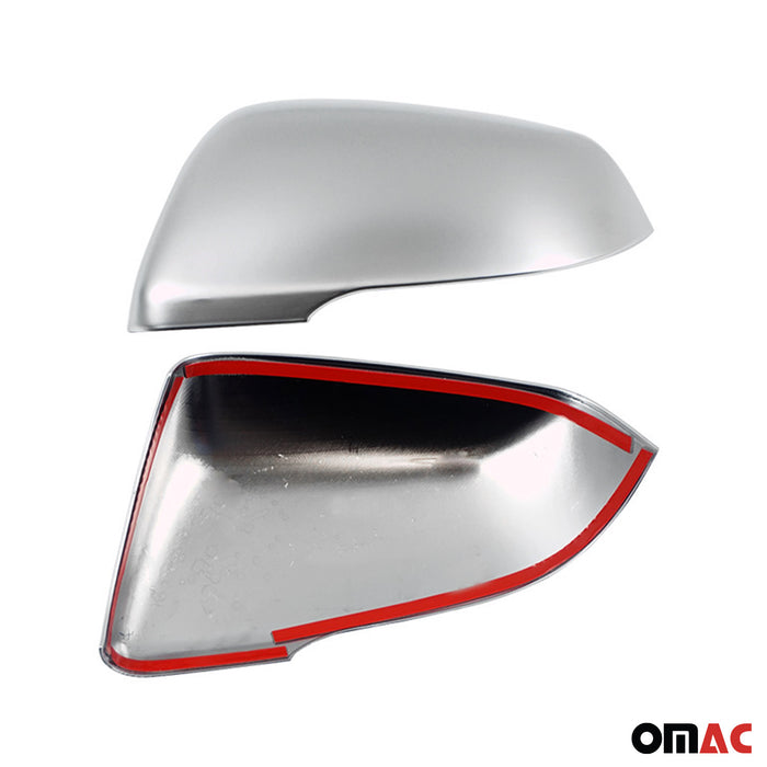 Side Mirror Cover Caps fits BMW X1 2016-2018 / X2 2018-2019 Chrome Silver