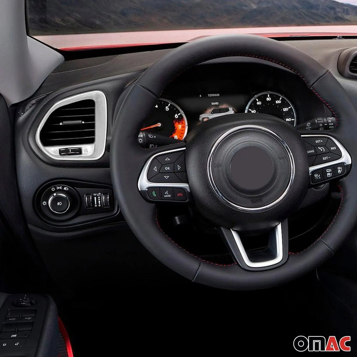 2015-2018 Jeep Renegade Side Ventilation Frame Silver 2 Pcs