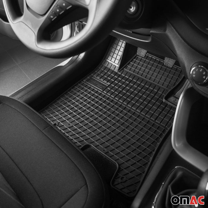 OMAC Floor Mats Liner for Audi A4 Sedan Wagon 2001-2008 Black Rubber All-Weather