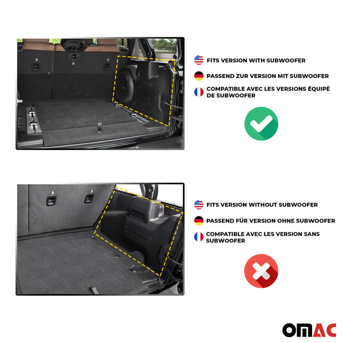 OMAC Premium Cargo Mats Liner for Mitsubishi Outlander 2014-20 5Seats Heavy Duty
