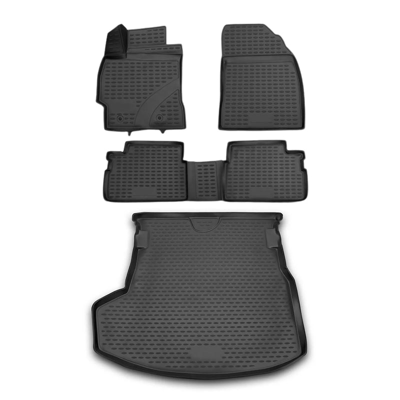 2014-2019 Toyota Corolla Floor Mats & Cargo Liner Full Set All Weather Black