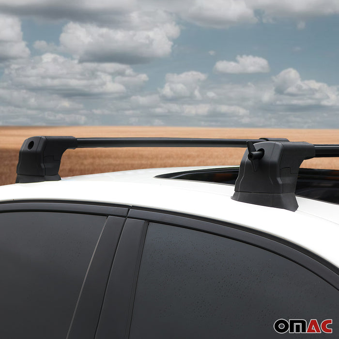 Roof Rack For Mercedes C-Class W205 2014-2021 Cross Bars Carrier Alu Black 2 Pcs